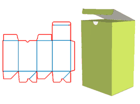Sticky bottom tube box, color box, paper corrugated paper box, packaging structure design, packaging box structure, packaging design, cosmetic packaging, cosmetic packaging design, electronic product 