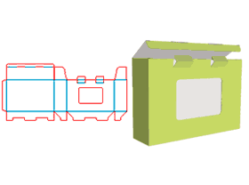 Top cover socket bottom self-locking bottom tube box, top lock better protection products are not easy to open, buckle, open window paste pvc/pet, visible internal products, color box, paper corrugate