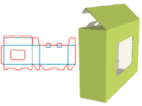 Top cover socket bottom self-locking bottom tube box, top lock better protection products are not easy to open, buckle, open window paste pvc/pet, visible internal products, color box, paper corrugate