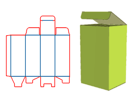 Lock bottom tube box, color box, paper corrugated paper box, packaging structure design, packaging box structure, packaging design, cosmetic packaging, cosmetic packaging design, electronic product 