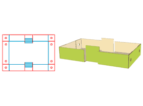  Heaven and earth box, tray box packaging design, transport packaging