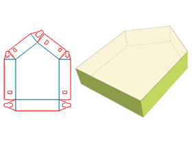 Trilateral display box, special-shaped packaging box design, PET box, disc carton, tray structure, special-shaped structure design