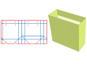 Handbags, bags, handbag structural design, handbag packaging design, bag lifting bag, display bag, paper bag, handbag unfold structure