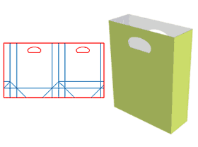Tote bags, bags, open-hole tote bags, handbag structural design, handbag packaging design, bag lifting bags, display bags, paper bags, handbags to expand the structure