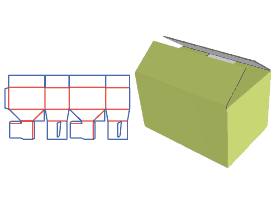 Self-adhesive bottom carton,6 compartments,All-in-one molding