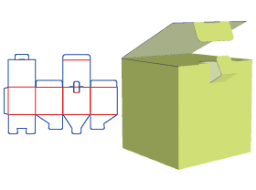 Packaging Color Box Design,end-lock packaging,Lock Bottom Reinforcement