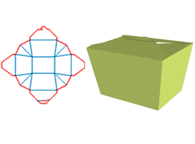 Keystone flip box, shaped structure flip box, shaped structure, cardboard box, corrugated box, card-type seal, often used in tea packaging structure, candy packaging, electronic products packaging, da